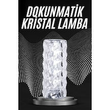 Kristal Lamba Masa Lambası Şarjlı Masa Lambası Dokunmatik Sensör Usb Şarjlı Çok Renkli 53723326