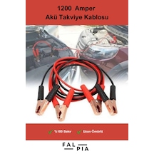 Premium Seri %100 Bakır Kalın Kablo 1200 Amper Güçlü Araç Oto Akü Takviye Hızlı Şarj Kablosu 1 Adet - 676617430