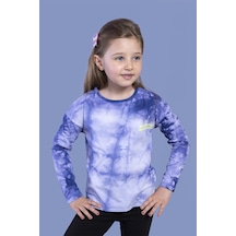 Toontoy Kids Toontoy Kız Çocuk Batik Desenli Tişört Lacivert