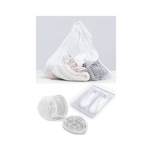 3lü Yıkama File Seti - Ayakkabı Filesi-plastik Aparatlı Sütyen Yıkama- Çamaşır Yıkama Filesi 508 Yeşil