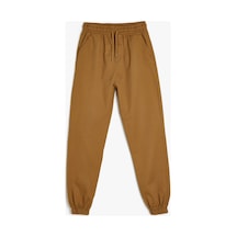 Koton Erkek Çocuk Beli Bağlamalı Cep Detaylı Pamuklu Jogger Pantolon Camel