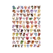 89 Adet Sevimli Hayvanlar Sticker Seti - Etiket Seti Scrapbook Bullet Journal Çok Renkli