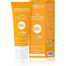Alldermo Güneş Koruyucu Yüz Kremi Spf50+ 75 Ml