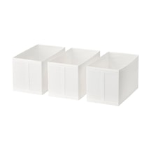 3 Parça Düzenleme Kutu Seti Meridyendukkan Beyaz Renk Baza-gardrop İçi Düzenleyici Hurç 31x55x33 Cm Beyaz