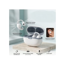 Klipsli Kablosuz Kulaklık Açık Tasarım, Bluetooth 5.4, Enc Gürültü Engelleme Beyaz - 874690435