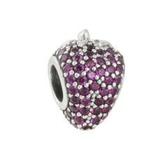 Nur Silver Taşlı Çilek Gümüş Charm Nur-bl01274