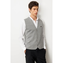 Erkek V Yaka Düz Yün Yelek A.gri A.gri Erkek V Yaka Düz Yün Yelek A.gri A.gri