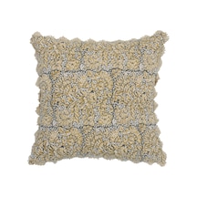Yargıcı Çiçek Desenli Pamuk Kumaş Kare Yastık 50x50 Cm 26ynht1021m St