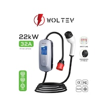 22 Kw Taşınabilir Elektrikli Araba Şarj Cihazı - Uzaktan Bağlantılı - Hızlı Şarj - Type 2-129554