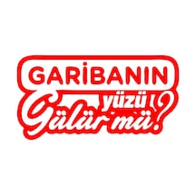Garibanın Yüzü Gülür Mü Araba Sticker 17x17 Cm Kırmızı