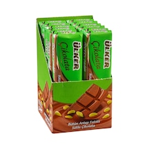 Ülker Antep Fıstıklı Baton Çikolata 30g - Yumuşak Ve Lezzetli 2'li Ekonomik Paket Avantaj Paketi Mıc