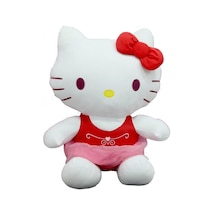 Peluş Hello Kitty Elbiseli Kurdeleli 36 Cm Beyaz