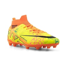 Prego Air Laliga 565 Merdane Krampon Çoraplı Turuncu Sarı Turuncu Sarı