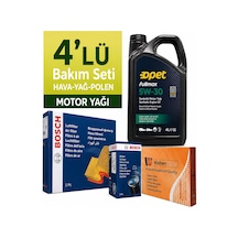 Bosch Peugeot 208 1.6 Bluehdi Dizel Filtre Bakım Seti-opet 5w30 4lt 2016-2019 4 Lü