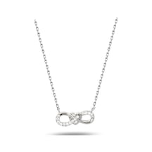 Brezza Lusso Jewelry Gümüş Birbirine Bağlı Kalpli Sonsuzluk Kadın Gümüş Kolye 45 CM
