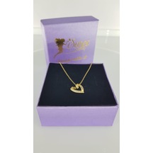 Kalp Taşlı Çelik Kolye Sns2029037 Gold Kalp Taşlı Çelik Kolye Sns2029037 Gold