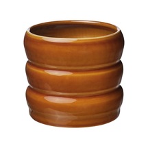 Ikea Hasselbukett Seramik Saksı Kahverengi/sarı 12 Cm İç Ve Dış Mekan