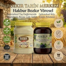 Bozkır Tahin Merkezi Muhteşem İkili Beyaz Tahin 935 Gr- Köy Üzüm Pekmezi 950 Gr Doğal&katkısız