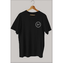 Noıssey -wed Çizgi Tavşan Baskılı Oversize T-shirt Tişört Sokak Tarzı Siyah