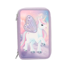 Top Model Ylvi 3 Katlı İçi Dolu Kalem Çantası Unicorn 13417 Çok Renkli