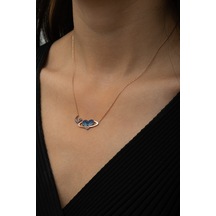 Kadın Kolye Rose Gold Kaplama 925 Ayar Gümüş