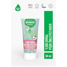 Siveno %100 Doğal Bebek Pişik Önleyici Jel Krem Çinko Hassas Hipoalerjenik Vegan Bakım Kremi 50 Ml