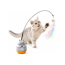 Kedi Şekilli Dönen Peluş Balıklı Olta Oyuncağı