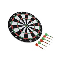 Etkileyici Ahşap Dart Tahtası 12 İnç 4 Dart Ok Seti