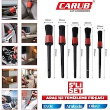 Carub Araç İçi Temizleme Fırçası Detay Temizlik 5li Set Br0922566 1 Adet
