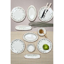 Tr Tabakevi Tabak Evi Stoneware Flower Green Kahvaltı Takımı 6 Kişilik 14 Parça Diğer