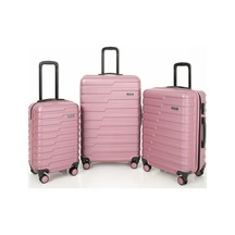 Polo Club Abs Kabin Orta Ve Büyük Boy Pembe 3'lü Valiz, Bavul Seti Pembe