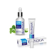 Bioaqua Pure Skin Sivilceye Meyilli Ciltler için Serum ve Krem Seti