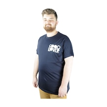 Mode Xl Erkek T Shirt Bis Yaka Good Lover 22114 Lacivert 001