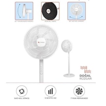Torima SF-01 Ayaklı 14'' 45 W 3 Kademeli 7 Pervaneli Vantilatör
