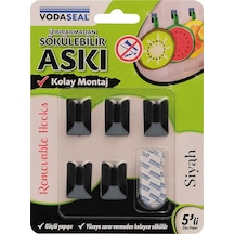 3 Adet Vodaseal Sökülebilir Askı 5'li Siyah