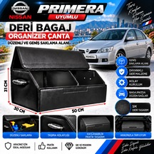 Nissan Primera Uyumlu Oto Bagaj Organizeri Deri Bagaj Kutu Çanta 1