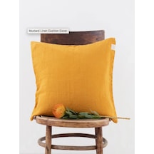 Hardal Kırlent Kılıfı 40x40 Cm Hardal Sarı