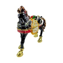 Düz At Biblo 7,5 7,5 CM Siyah Gold Taş Detaylı