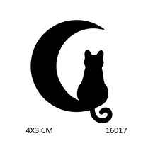 Airbrush Tattoo Ay'da Bir Kedi Yapışkanlı Stencil Süsleme Ve Boyama Kalıbı
