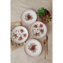 Nar Ege Pasta Tabağı 20 Cm 4 Adet 23800-01 Çok Renkli