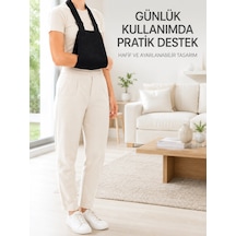 Trendexa Mey İthalat Kol Destek Askısı Ayarlanabilir Boyun Bantlı Rahat Kullanım Siyah