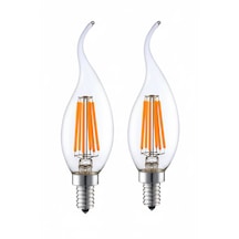 Rustik Kıvrık 4w E14 Led Ampul 400lm 2li Paket