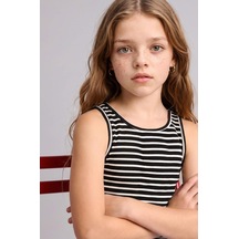 Defacto Bisiklet Yaka Desenli Atlet Kız Çocuk H6858a826hsbk81 Siyah-bk81