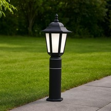 Zita Klas 60cm Bahçe Aydınlatma Direk Lambası / Dış Mekan Set Üstü Aplik / E27 Duylu / Ip54 / 220v / Siyah Renk / Genel