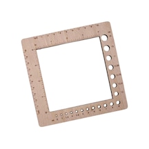 Homyl Ahşap Örgü Ölçer Cetvel Pratik Yaratıcı Kompakt