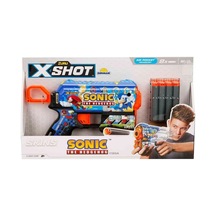 Mey İthalat 36648 X-shot Skins Flux Sonic The Hedgehog 8 Li Sünger Dart Atan Silah 21 Cm -
