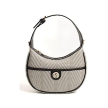 Silver Polo Sp1194 Kadın Omuz Çantası Hasır Siyah Beyaz-siyah