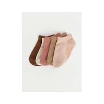 LC Waikiki Alıta Cıty Farkıyla Lcw Baby Pembe Düz 5'li Paket Kız Bebek Patik Çorap Pembe - 926862591 Pembe