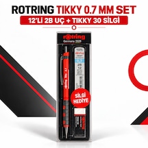 Rotring Tikky 3lü Kalem Seti - Renk Seçenekli Kırmızı