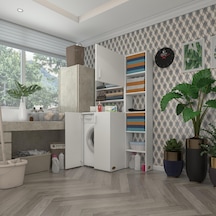 Kenzlife Çamaşır Makinesi Dolabı Kasparovmaks Byz 180 096 55-20 Banyo Kapaklı Arkalıksız Çok Renkli
